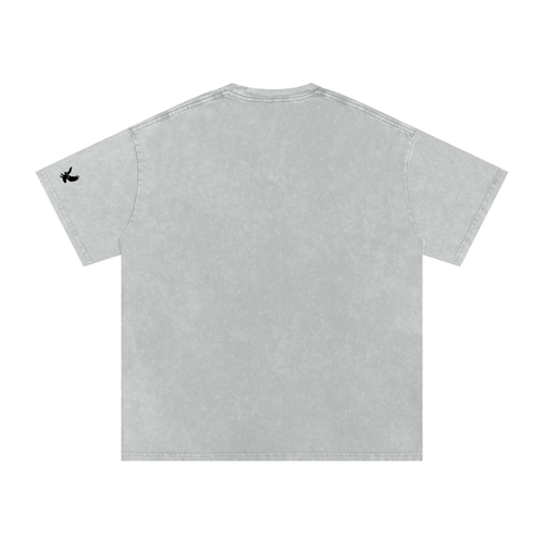 Snow Washed Oversized Cotton T-Shirt